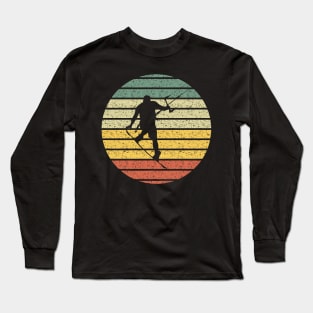 Kitesurfer Silhouette Vintage Long Sleeve T-Shirt